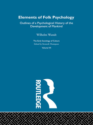 cover image of Elements of Folk Psychology V7